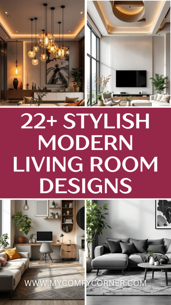 22+ Stylish Modern Living Room Designs