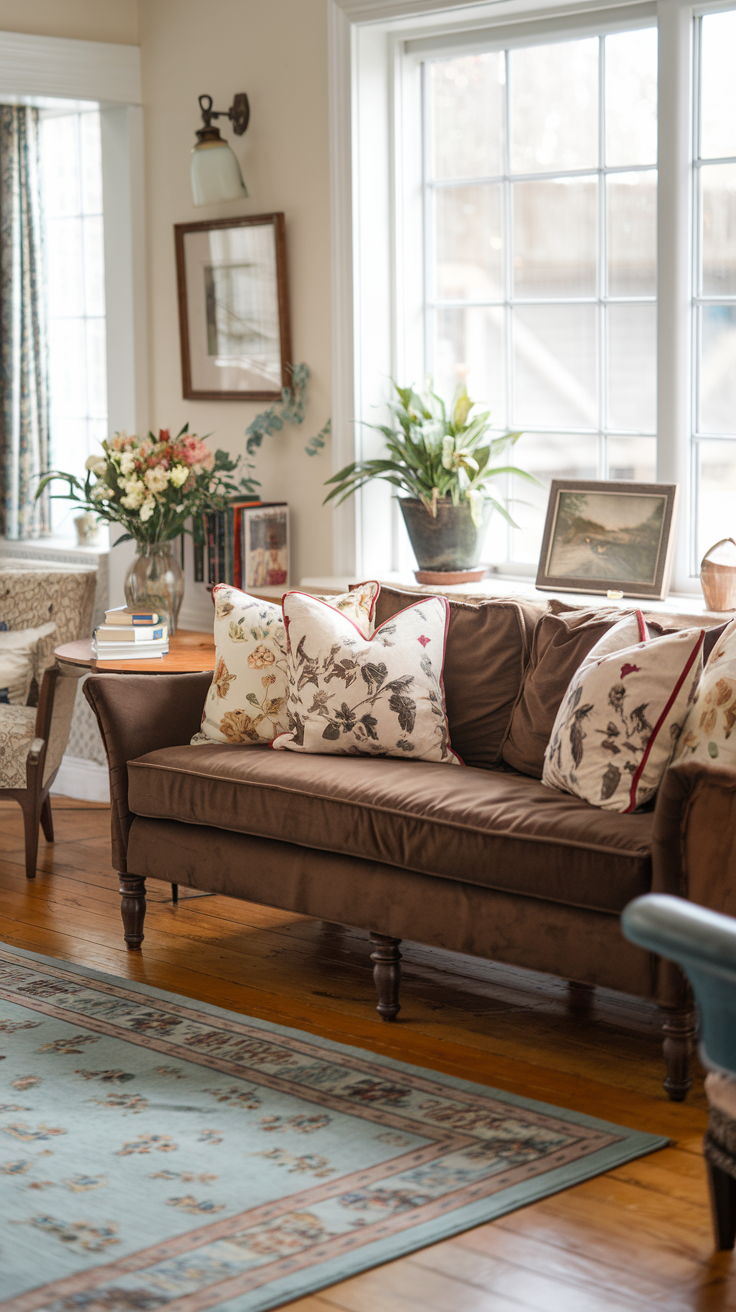 Brown Couch Living Room (106)