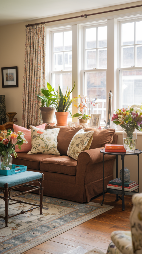 Brown Couch Living Room (108)