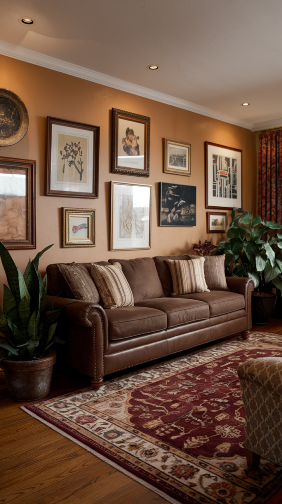 Brown Couch Living Room (77)