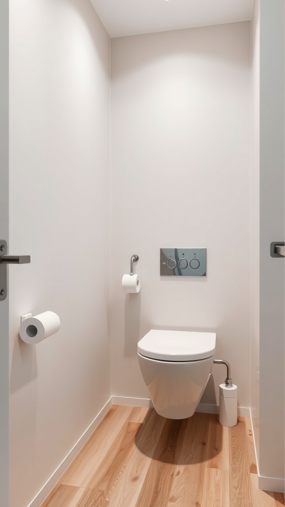 22+ Creative Small Bathroom Design Ideas for Maximum Style 17 A modern wall-mounted toilet in a small bathroom